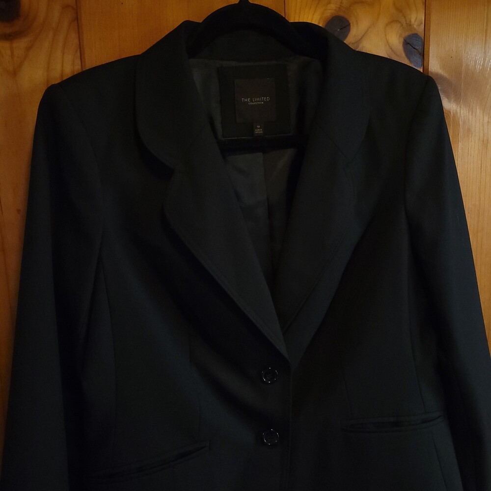The Limited Black Women's Blazer Size 12 Classic Tailored Jacket preppy y2k vtg